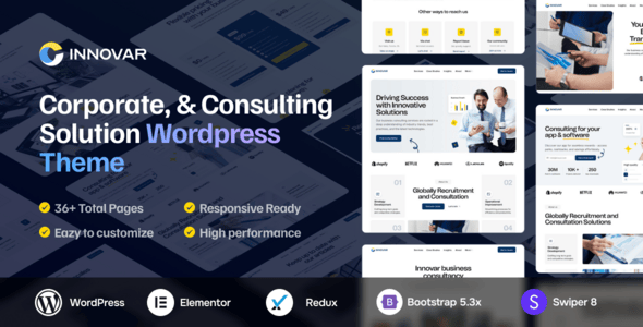 Innovar – A Corporate & Consulting Solution WordPress Theme