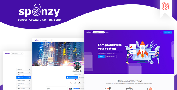 Free download Sponzy – Support Creators Content Script