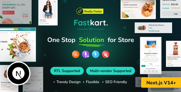 Fastkart – Single or Multivendor Ecommerce with React Next JS & Laravel REST API