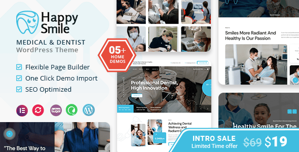 Happysmile – Medical and Dentist WordPress Theme