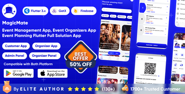 MagicMate – Multivendor Ticket Booking Management App | Event Ticket Booking App | Full Solution