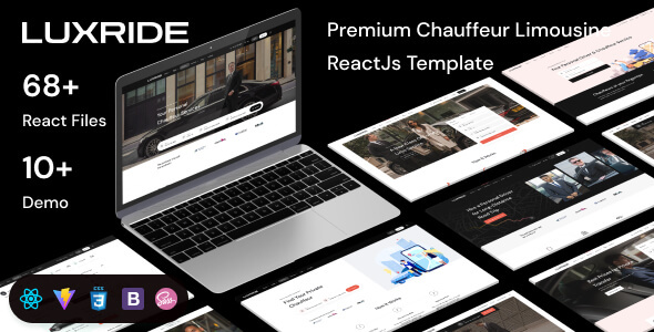 Luxride – Chauffeur Limousine Transport and Car Hire React Js Template