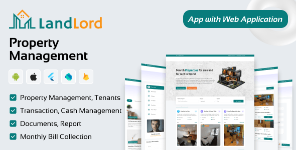 Property Management – Apartment , Rent Collection, Tenant and Invoice Bill laravel script