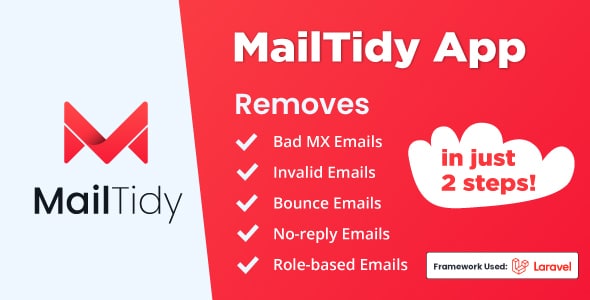 MailTidy – Email List Cleaner SAAS Application